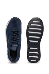 BOSS Hombres Titanium_Runn_knst_N Sneaker Azul 43 EU