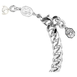 Swarovski Pulsera Dextera, Pavé, Crystal Pearl, Blanca, Baño de rodio
