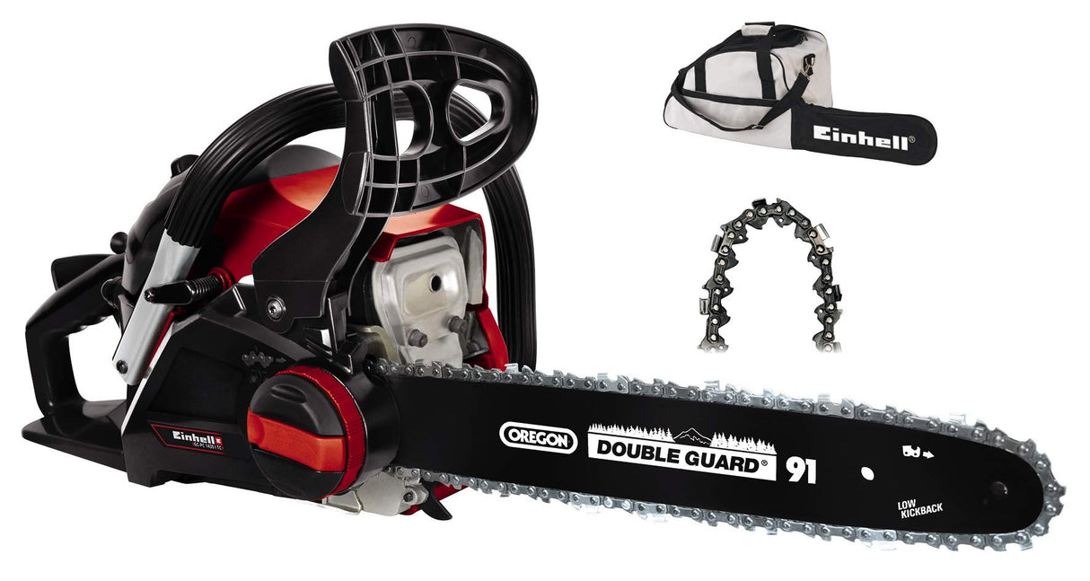 Einhell Motosierra de gasolina GC-PC 1435 I TC Kit (1400 W, 41 cm³, cadena de sierra Oregon y espada de calidad de 35 cm, protección antirretorno con freno de cadena instantáneo, tensión y cambio de