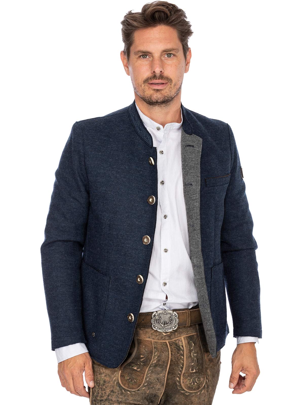 Stockerpoint Jacke Wolfgang2 Trachtenjacken, Azul (Dunkelblau Dunkelblau), XX-Large (Talla del Fabricante: 56) para Hombre