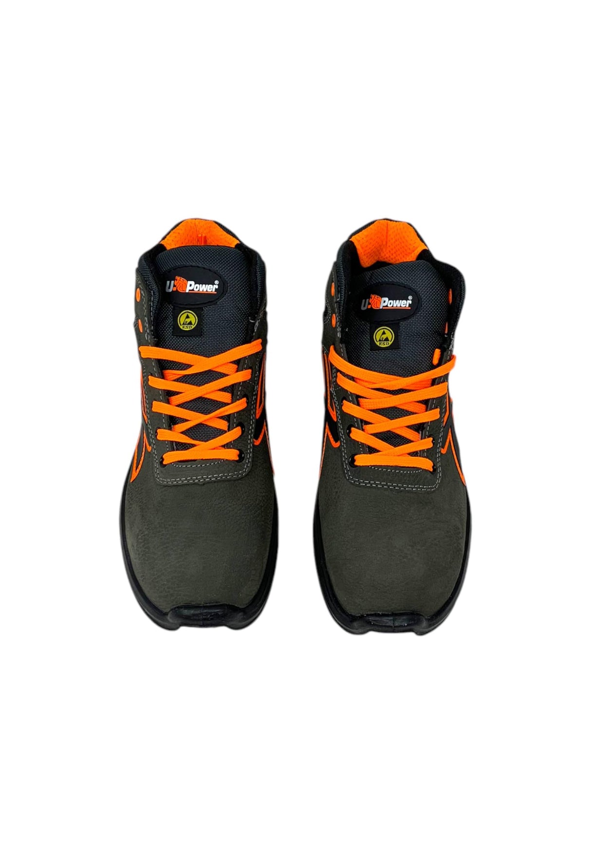 U Power - Baskets de sécurité hautes Avec renfort Anti-Shock Jordan - Usage général - ESD S3 Ci SRC 42 Gris/Orange