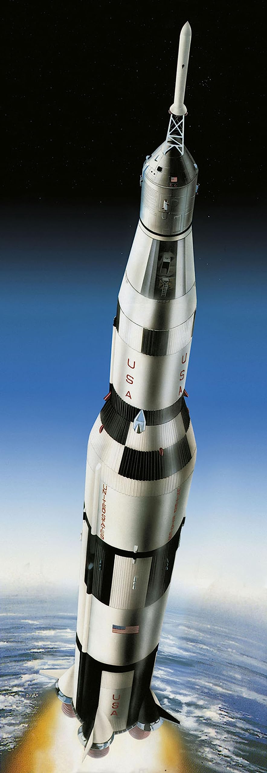 Revell 03704, Kit de Modelos de plástico, Apollo 11 Saturn V Rocket,Escala 1:96