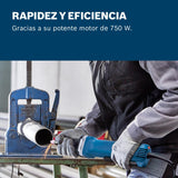 Bosch Professional amoladora recta GGS 30 LPS (750 W, con interruptor PROtection de hombre muerto, función Kickback Control, incl. 1 llave, pinza de sujeción de 6 mm con tuerca)
