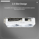 ASUS Dual NVIDIA GeForce RTX 5060 Ti 16GB GDDR7 OC White Edition - Tarjeta gráfica (PCIe 5.0, DLSS 4, HDMI 2.1b, DisplayPort 2.1b, 2.5-Slot, Ventiladores axiales, Tecnología 0dB, Dual BIOS)