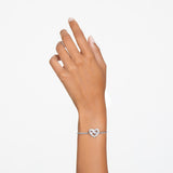 Swarovski Matrix Pulsera en Forma de Corazón, Cristal Blanco, Talla Baguette en un Baño de Rodio, de la Colección Matrix de Swarovski