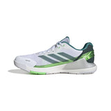 adidas Hombre Crazyquick Lightstrike Padel Shoes, Cloud White/Aurora Ivy/Lime Burst, 43 1/3 EU