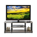Furinno Turn-N-Tube Muebles TV sin Herramientas, Engineered Wood, Francés Roble Gris/Negro, 47