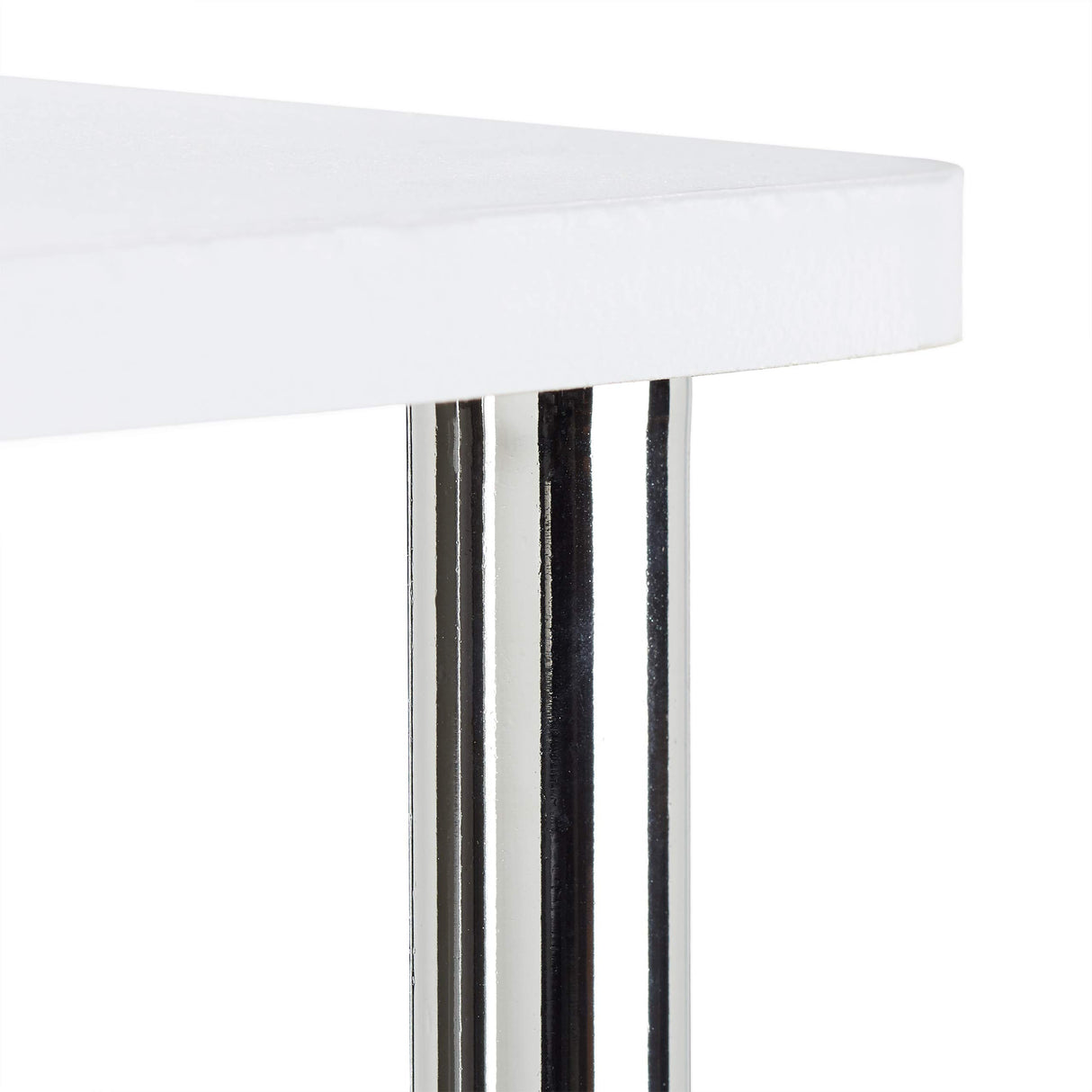 Relaxdays Mueble para TV con Ruedas, Madera-Acero Inoxidable, Blanco, 41.5 x 80 x 40 cm
