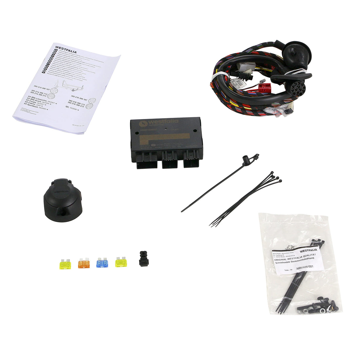 Westfalia Enganche Desmontable para Audi Q5 (10/2008-05/2016) - Viene Acompañado de un Kit de Cableado de 13 pines