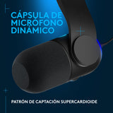 Logitech G Yeticaster GX, micrófono dinámico de gaming supercardioide con brazo, iluminación RGB y LIGHTSYNC, micrófono USB tipo difusión para PC y Mac, con uso para grabación y streaming - Negro