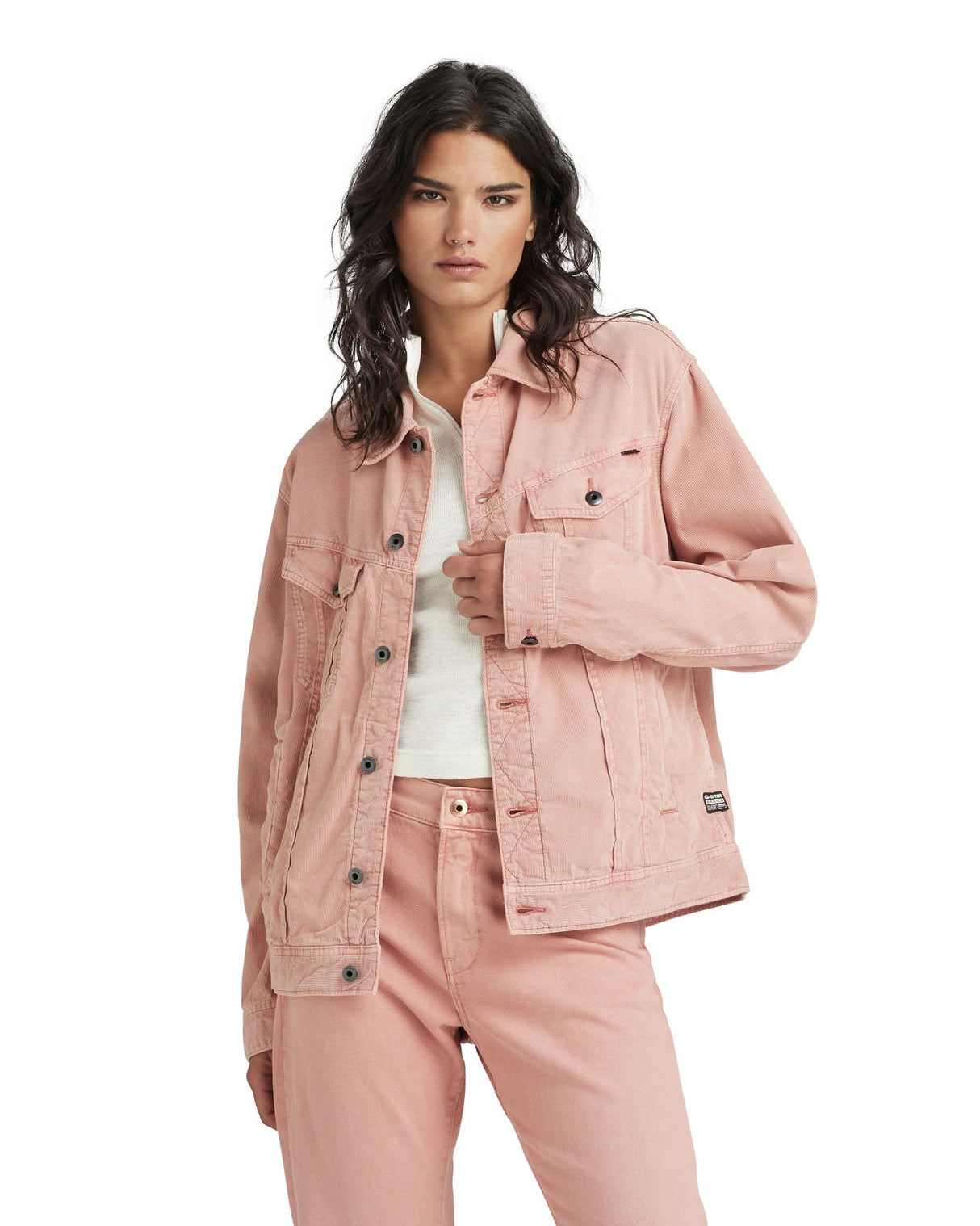 G-Star Para Mujer Chaqueta Oversized Western, Rosa (rainbow light dusty rose gd D22579-C436-G041), L
