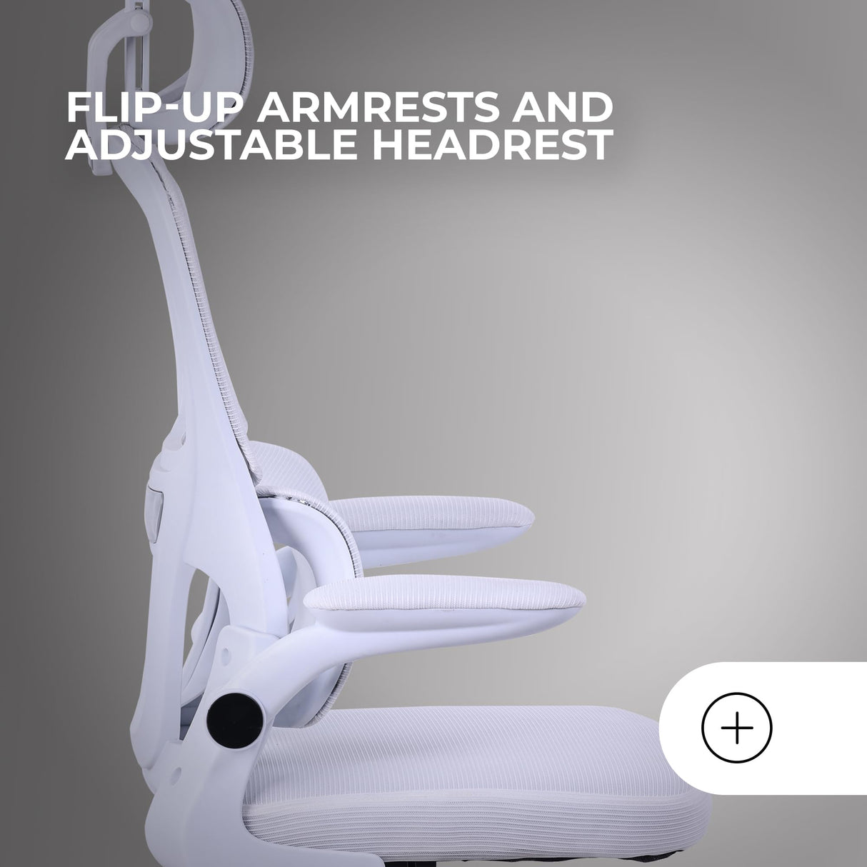 Mars Gaming MGC-ERGOPRO, Silla Ergonómica Profesional, Soporte Lumbar Activo, Malla Transpirable, Altura Ajustable 120-130cm, Reposabrazos Abatibles, Reposacabezas Regulable, Silla de Oficina, Blanco
