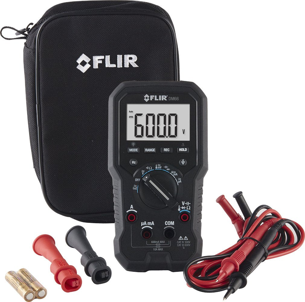 FLIR Multímetro TRMS de servicio eléctrico y de campo DM66 con modo VFD