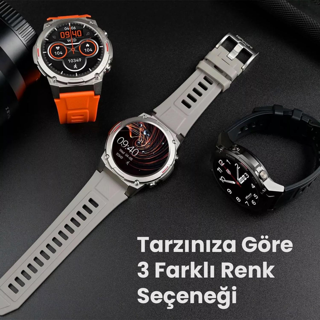 HiFuture GoMix2 Reloj Inteligente Hombre Mujer, Pantalla AMOLED, Resistente al Agua IP68, Monitor de frecuencia cardíaca en la, podómetro smartwatch para Android e iOS (Naranja)