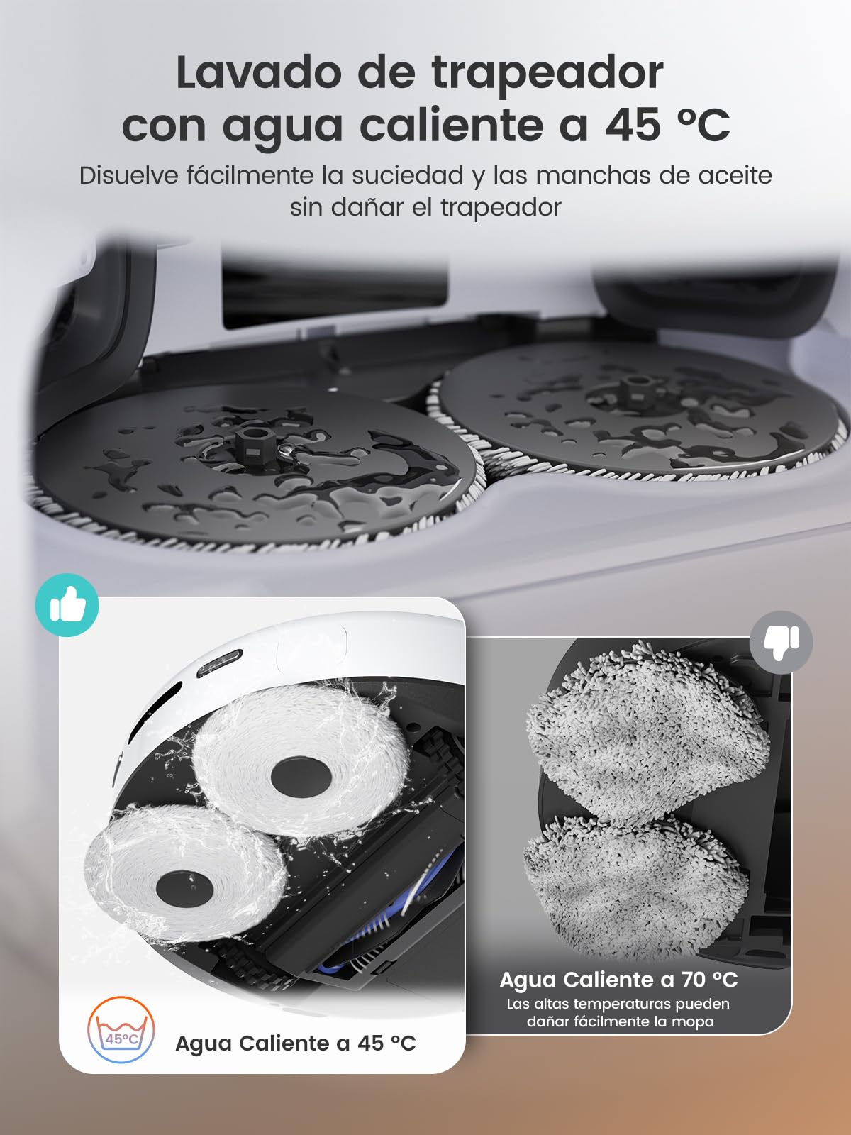 LEFANT M3 Robot Aspirador y Fregasuelos, Potente Succión de 12000 Pa, Doble Giro Fregar, Lavado y Secado Automático, Vaciado Automático para 3,2 L, Cepillos Antienredos, App/Alexa/iWatch, 2,4 G y 5G