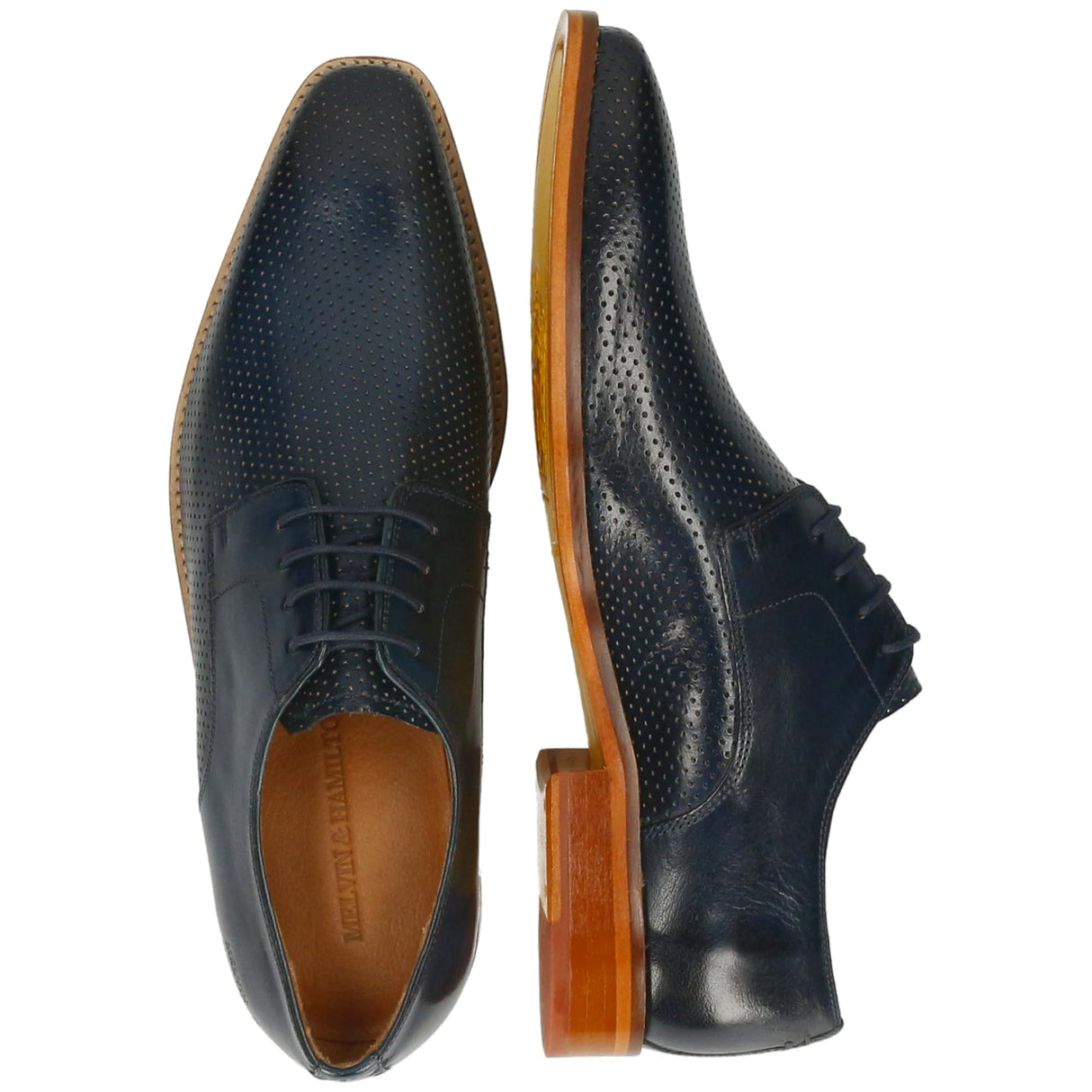 Melvin & Hamilton Alex 1, Derby Hombre, Azul, 44 EU