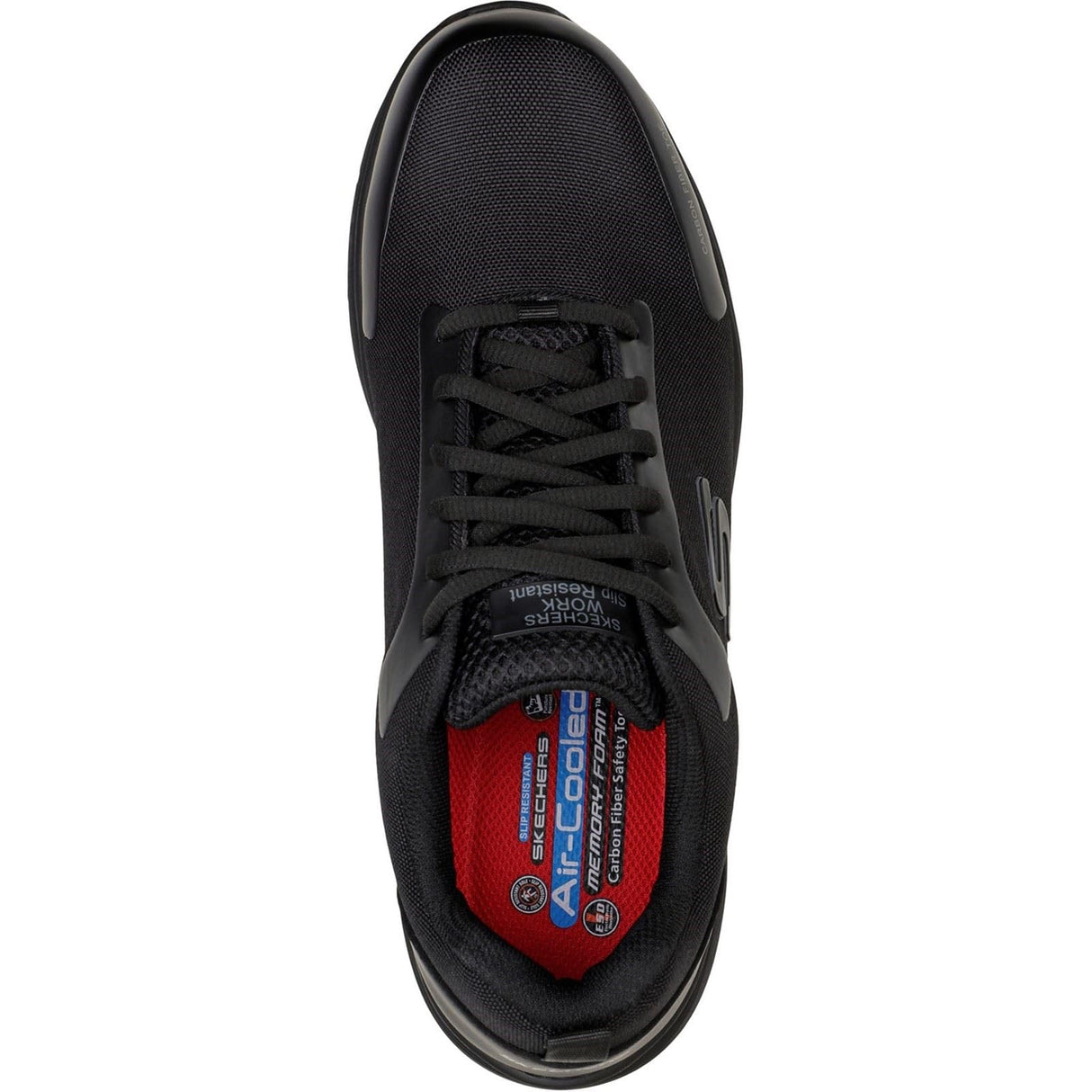 Skechers Ulmus SR Safety Toe, Zapatillas Hombre, Black/Charcoal, 46 EU