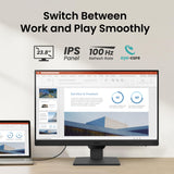 BenQ GW2490E 24 Pulgadas Gaming Monitor, 100Hz, 1920x1080p, IPS, Eye-Care, Flicker-Free, Low Blue Light Plus, Certificado TÜV Rheinland, HDMI, DisplayPort