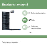 Paulmann 93930 Plug & Shine Connector exterior 10 m 1in-5out IP68 2x1,5 mm² 93930 Cable de extensión, cable de conexión, iluminación exterior, Negro