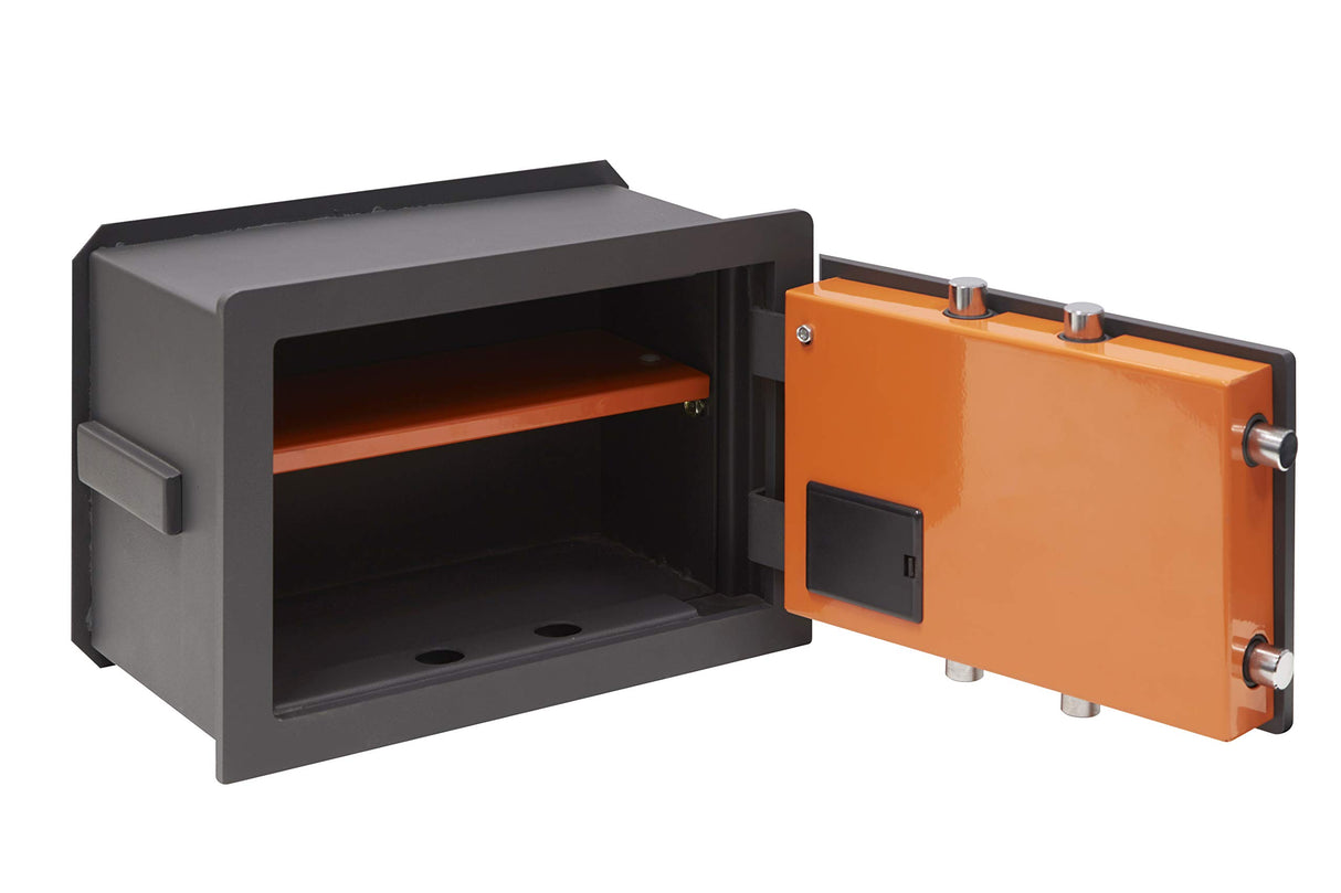 ARREGUI Plus C Electrónica 181140 Caja fuerte de empotrar, 10+3 mm de espesor, apertura electrónica, con fondo regulable, 27x38,5x20 a 30 cm, 11 a 19 L