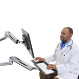 Ergotron LX Sit-Stand Wall Mount Keyboard Arm - Wall Mount for Keyboard/Mouse - Aluminium - Polished Aluminium - Wall-mountable - for P/N: 45-353-026