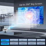 HOPVISION Mini Proyector Portatil, Videoproyector Cine En Casa Full HD 1080P, 7500L Proyector de Vídeo Auto Keystone, Compatible con HDMI, USB, AV, Teléfono/PS5/TV Stick/Portátil