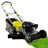 Avilia Cortacésped de explosión autopropulsado con Corte de 51 cm, Bolsa de Recogida de 65 l, cortacésped con tracción Trasera, Corte con Descarga Trasera y Lateral, 8 Alturas de Corte, 4 kW, 5,4 HP,