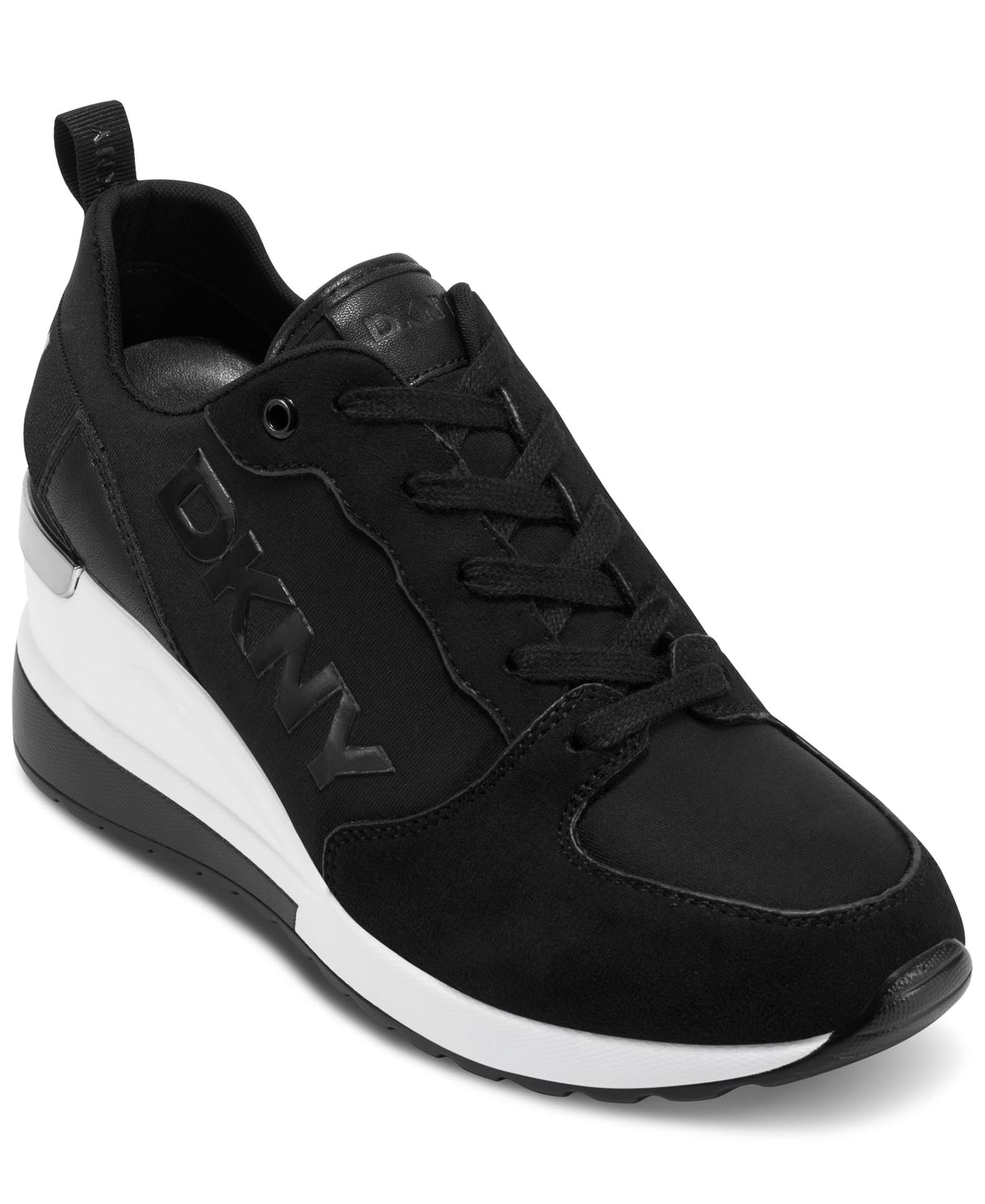 DKNY Zapatillas para Mujer Cait-Wedge, Negro, 39 EU