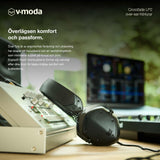 V-Moda Crossfade LP2 | Auriculares circumaurales metálicos con Aislamiento de Ruido | Dos transductores de Doble diafragma de 50 mm | Funda de exoesqueleto | Matte Black