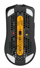 Glorious Gaming Model O 2 Wireless Ratón gaming inalámbrico - Híbrido 2,4 GHz y Bluetooth, 68g superligero, gran batería, sensor PPP 26K, RGB, ambidiestro, 6 botones, deslizadores de PTFE - Negro