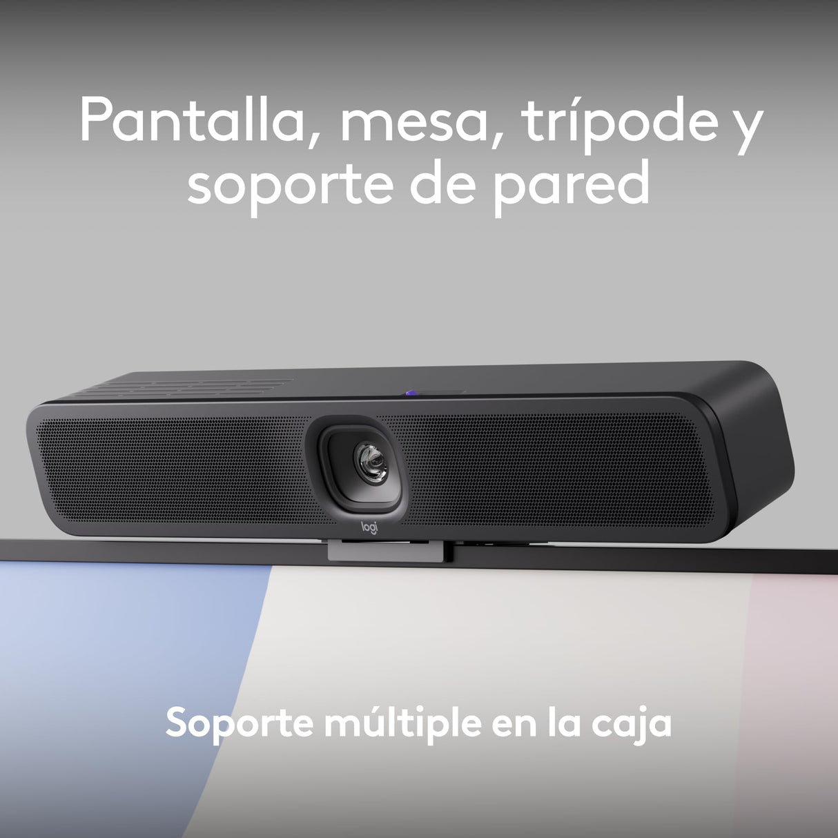 Logitech MeetUp 2 USB todo en uno para salas de conferencias, barra de vídeo compacta con funciones de inteligencia artificial integradas, funciona con Microsoft Teams, Zoom Rooms y Google Meet