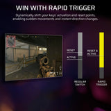 Corsair K70 Pro TKL RGB Magnético-Mecánico con Cable Teclado para Juegos – Interruptores Hiperimpulsores MGX prelubricados – Activador Hall-Effect-Rapid – Hyper-Polling de 8000 Hz – QWERTY NA
