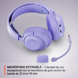SteelSeries Arctis Nova 3P Wireless Auriculares Gaming multiplataforma - App - Batería 40h - Controladores magnéticos de neodimio - 2,4 GHz/Bluetooth - Micro extraíble - PS5, PS4, PC, Switch -Lavanda