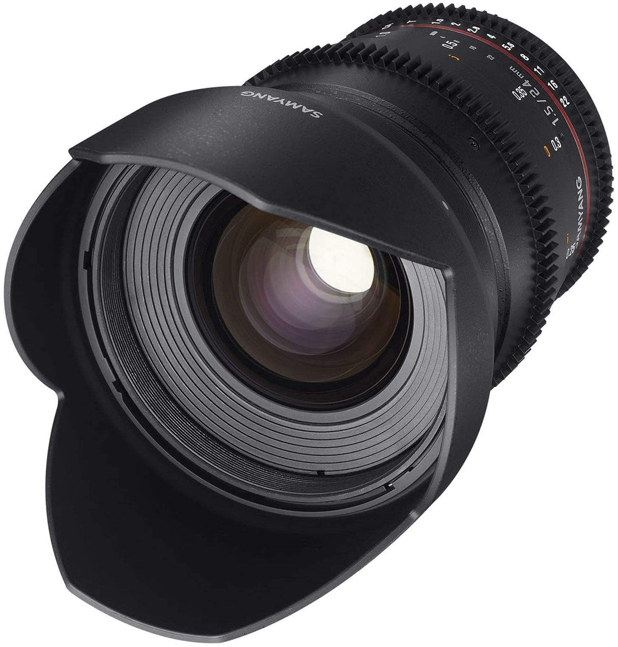 Samyang F1312810101 - Objetivo para vídeo VDSLR para Fuji X (Distancia Focal Fija 24mm, Apertura T1.5-22 ED AS IF UMC II, diámetro Filtro: 77mm), Negro