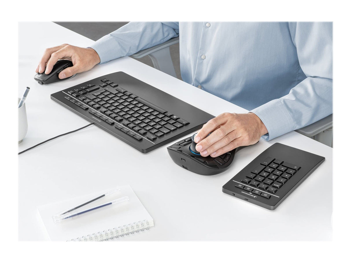 3DCONNEXION Keyboard Pro with Numpad - Teclado y Juego de Teclado numérico - USB - QWERTY - español