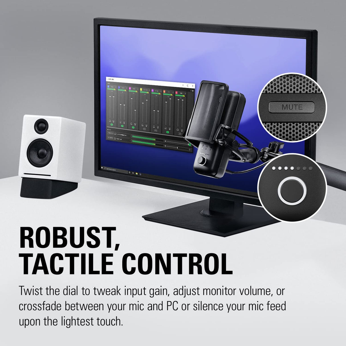 Elgato Wave:3 - Micrófono condensador USB profesional prémium para streaming, podcasts, juegos, oficina en casa, software mezclador gratis, plugins de efectos, antidistorsión, plug n play, Mac, PC
