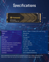 Transcend NVMe PCIe Gen5 x4 MTE260SM.2 SSD Solid State Drive TS2TMTE260S
