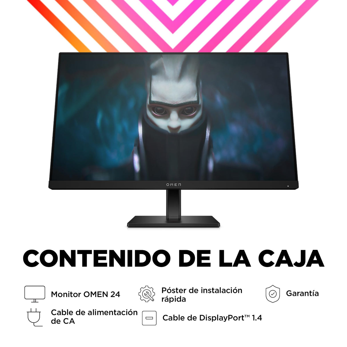 HP OMEN 24 – Monitor Gaming de 24" FHD (1920 x 1080 a 165 Hz, IPS, 16:9, 1ms, HDMI, Antirreflejo, DisplayPort, AMD FreeSync Premium, Compatible con Consolas) Negro