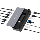 Verbatim USB-C ™Pro 32173 - Estación de Acoplamiento 15 en 1, Carcasa SSD, Color Negro