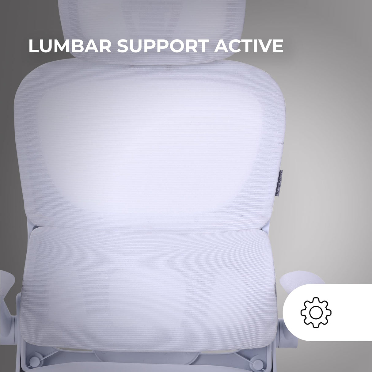Mars Gaming MGC-ERGOPRO, Silla Ergonómica Profesional, Soporte Lumbar Activo, Malla Transpirable, Altura Ajustable 120-130cm, Reposabrazos Abatibles, Reposacabezas Regulable, Silla de Oficina, Blanco