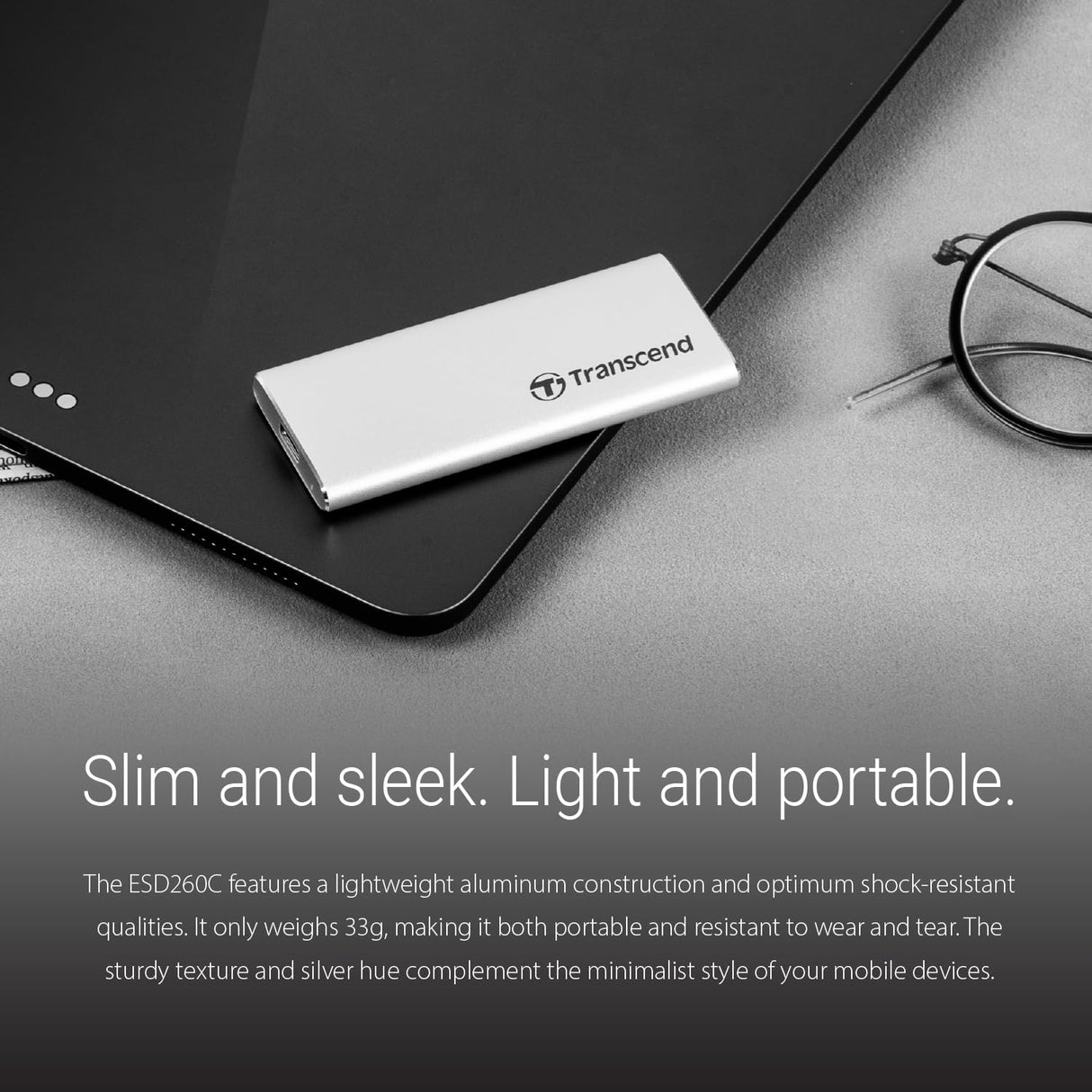 Transcend SSD Portátil ESD260C 1TB USB 3.1 Tipo-C - TS1TESD260C