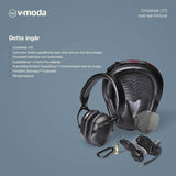 V-Moda Crossfade LP2 | Auriculares circumaurales metálicos con Aislamiento de Ruido | Dos transductores de Doble diafragma de 50 mm | Funda de exoesqueleto | Matte Black