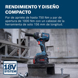 Bosch Professional 18V System atornillador de impacto a batería GDS 18V-750 C (incl. 2 baterías de 5,0 Ah, cargador GAL 18V-40, L-BOXX)