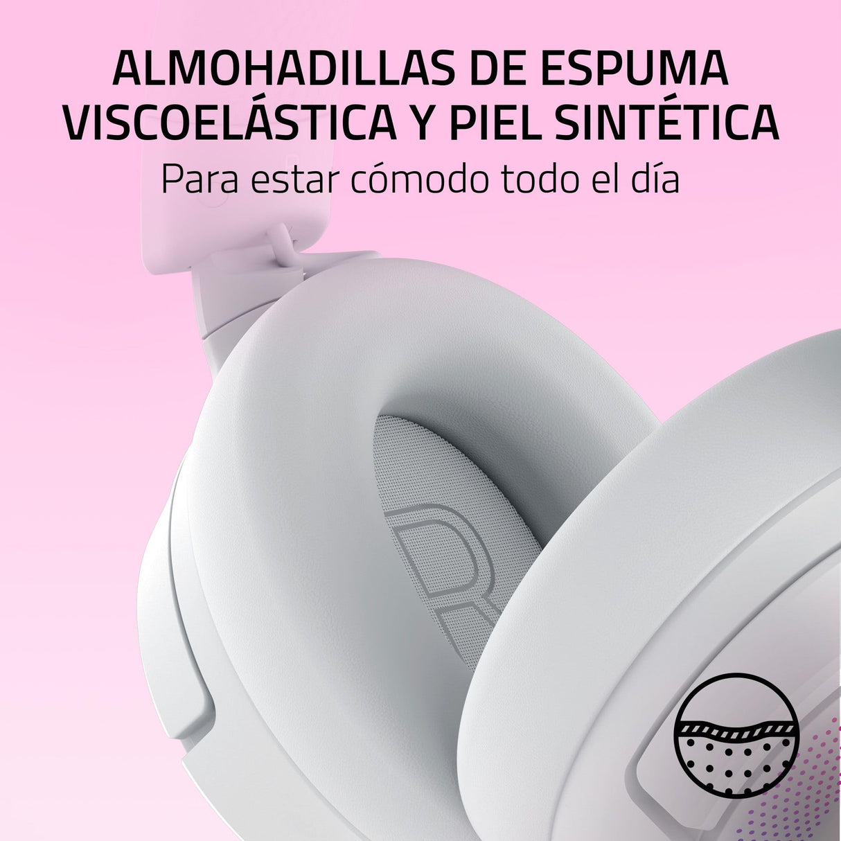 Razer Kraken Kitty V3 Pro - Auriculares inalámbricos RGB Kitty para Juegos - Orejas de Gato reactivas para Streaming - Diafragma 40mm - Hyperspeed Wireless y Bluetooth - THX Spatial Audio | Blanco