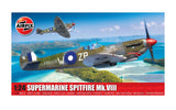 Airfix A17002 Supermarine Spitfire MK.VIII Military Aircraft Plastic Model Kit Aviones Militares Juguete, Multicolor, 1:24 Scale (Hornby Hobbies Ltd