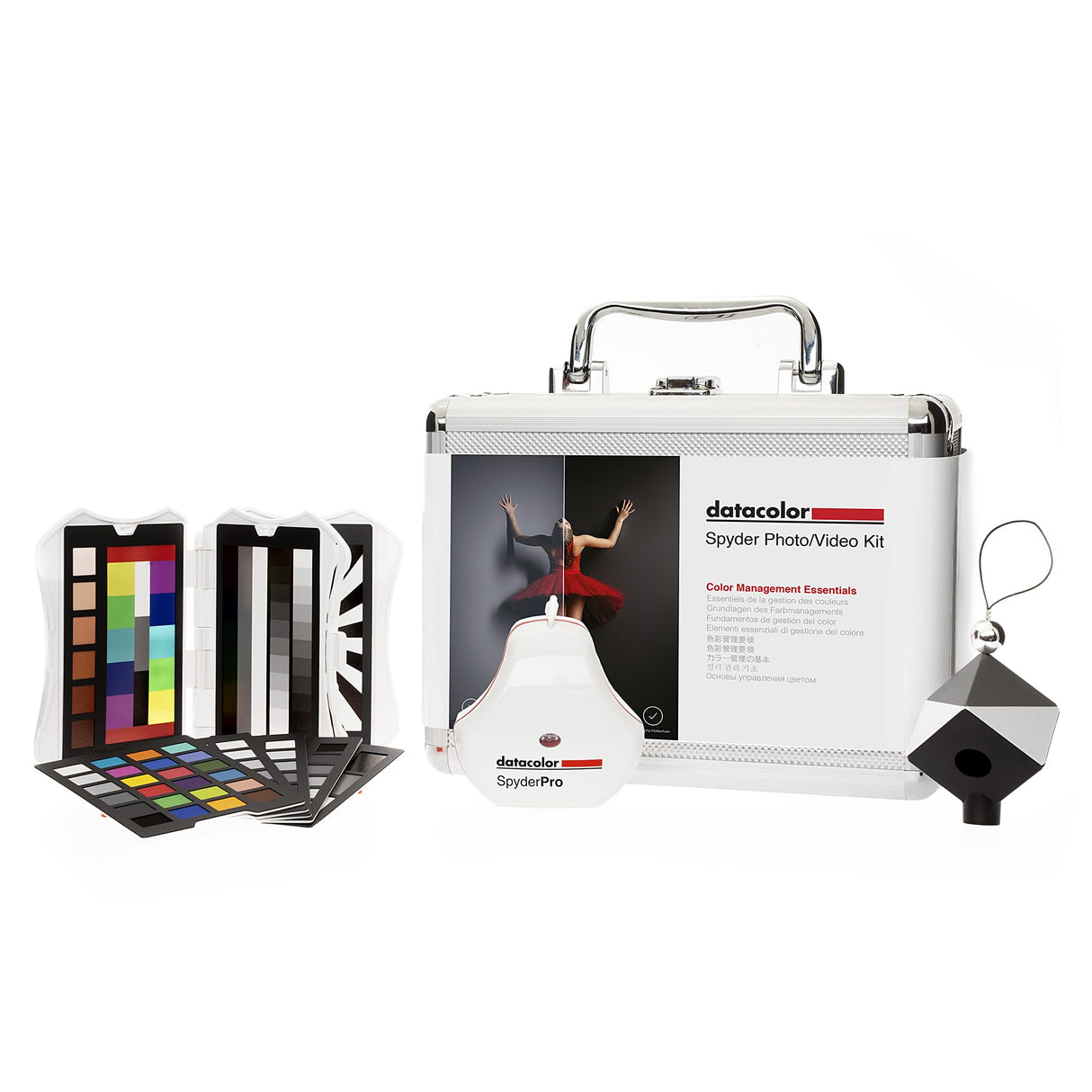 Datacolor Spyder Photo/Video Kit - SpyderPro, Spyder Cube, Spyder Checkr Video y Spyder Checkr Photo Card Set suministrados en un Estuche de Metal - Gestión del Color para fotógrafos y camarógrafos