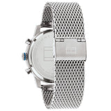 Tommy Hilfiger Reloj Analógico de Cuarzo Multifunción para Hombre con Correa de Malla de Acero Inoxidable Plateada - 1791881