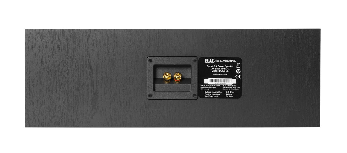 ELAC DEBUT C5.2 - Altavoz central, color negro