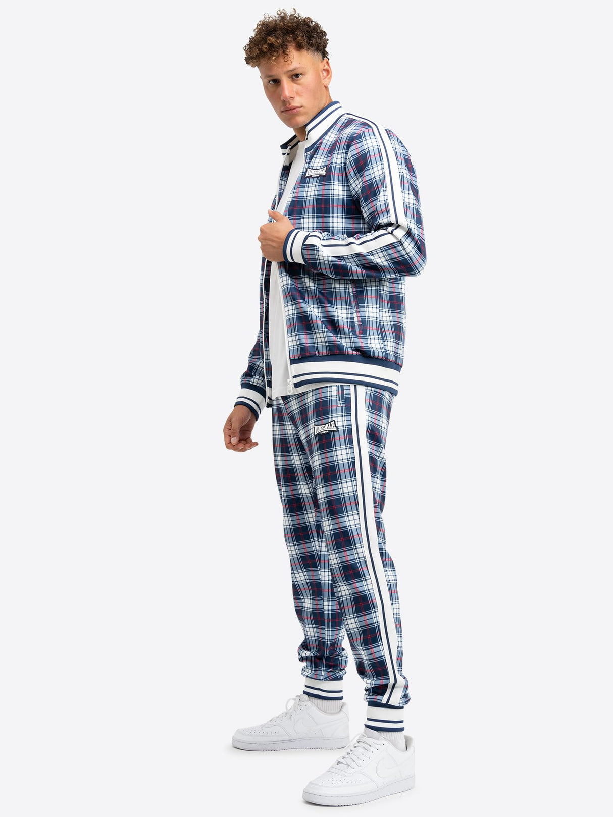 Lonsdale Wembely Traje, Azul Marino/Blanco/Rojo, M Hombres