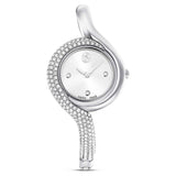 Swarovski Reloj Dextera Asymmetric, Fabricado en Suiza, Brazalete de Metal, Tono Plateado, Acero Inoxidable
